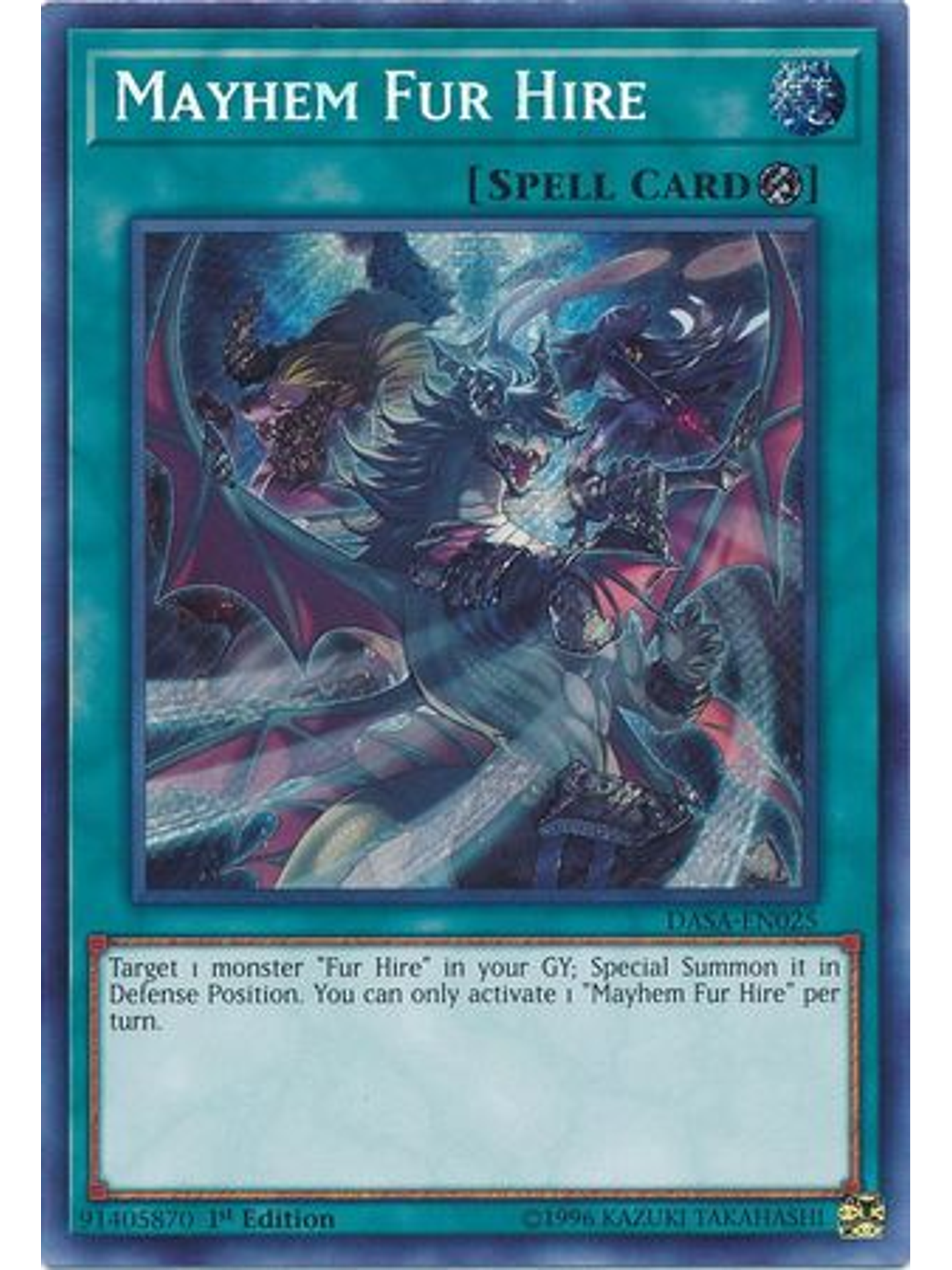 Mayhem Fur Hire - DASA-EN025 - Secret Rare 1st Edition 1