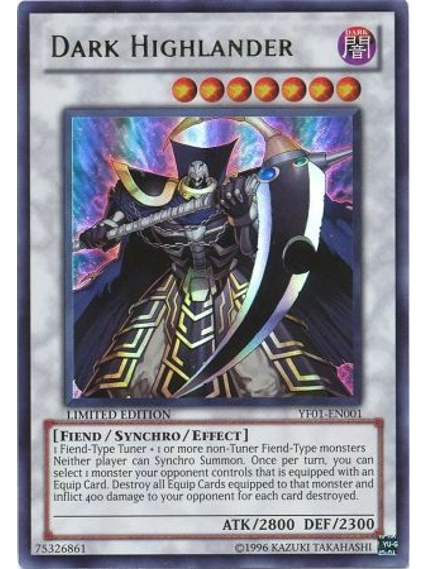 Dark Highlander - YF01-EN001 - Ultra Rare 1