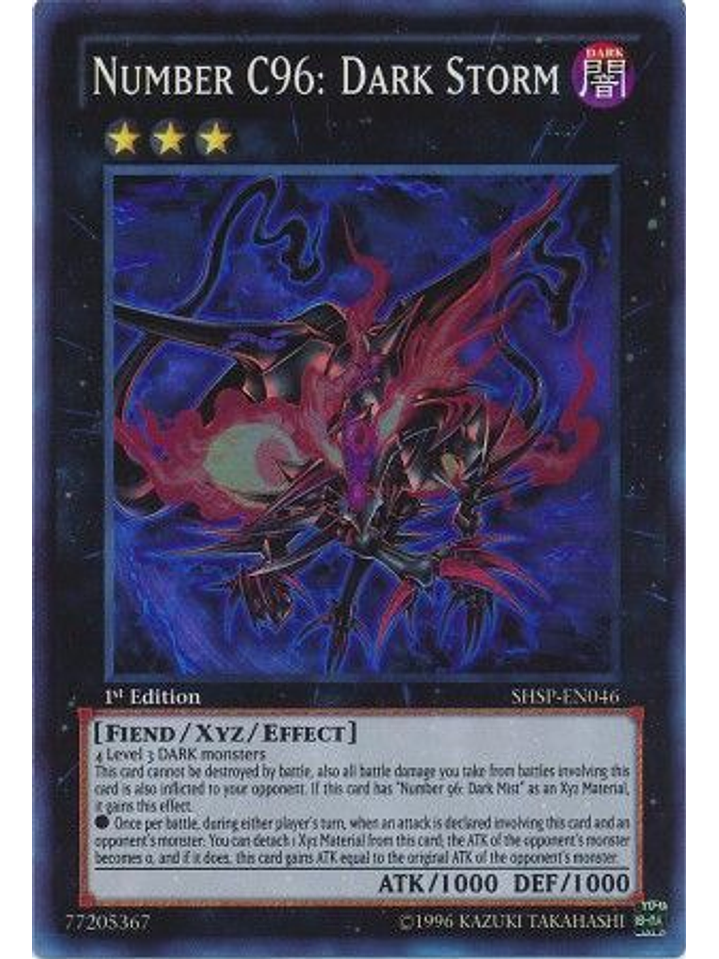 Number C96: Dark Storm - SHSP-EN046 - Super Rare 1st Edition 1