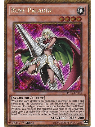 Rose Paladin - PGL2-EN004 - Gold Secret Rare 1st Edition