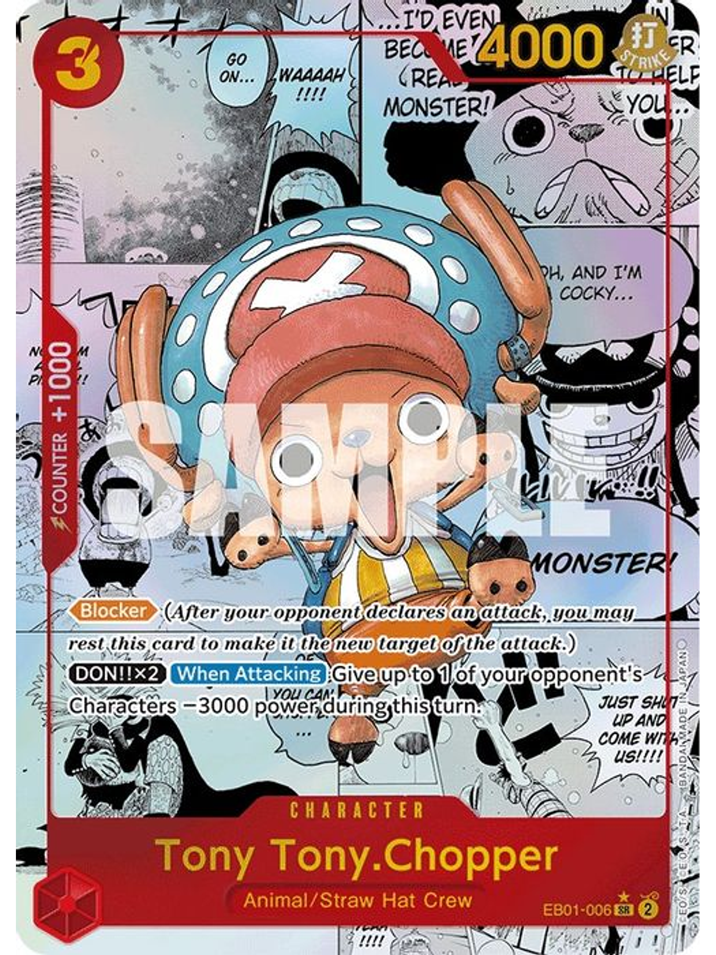 EB01-006 (Alternative Art) Tony Tony.Chopper (Manga) 1