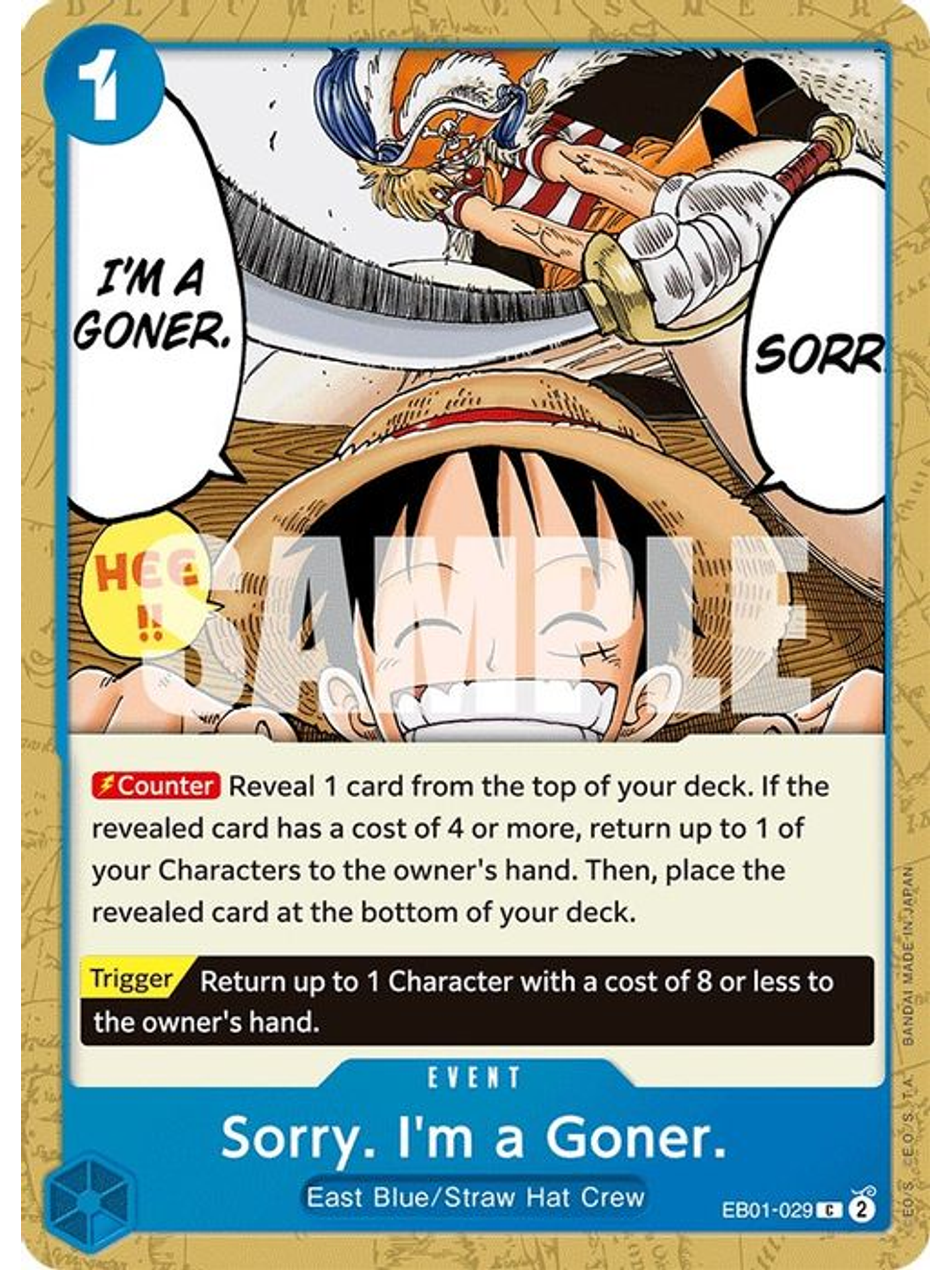 EB01-029 C Sorry. I'm a Goner. 1