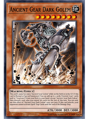 Ancient Gear Dark Golem - LEDE-EN006 - Super Rare 1st Edition
