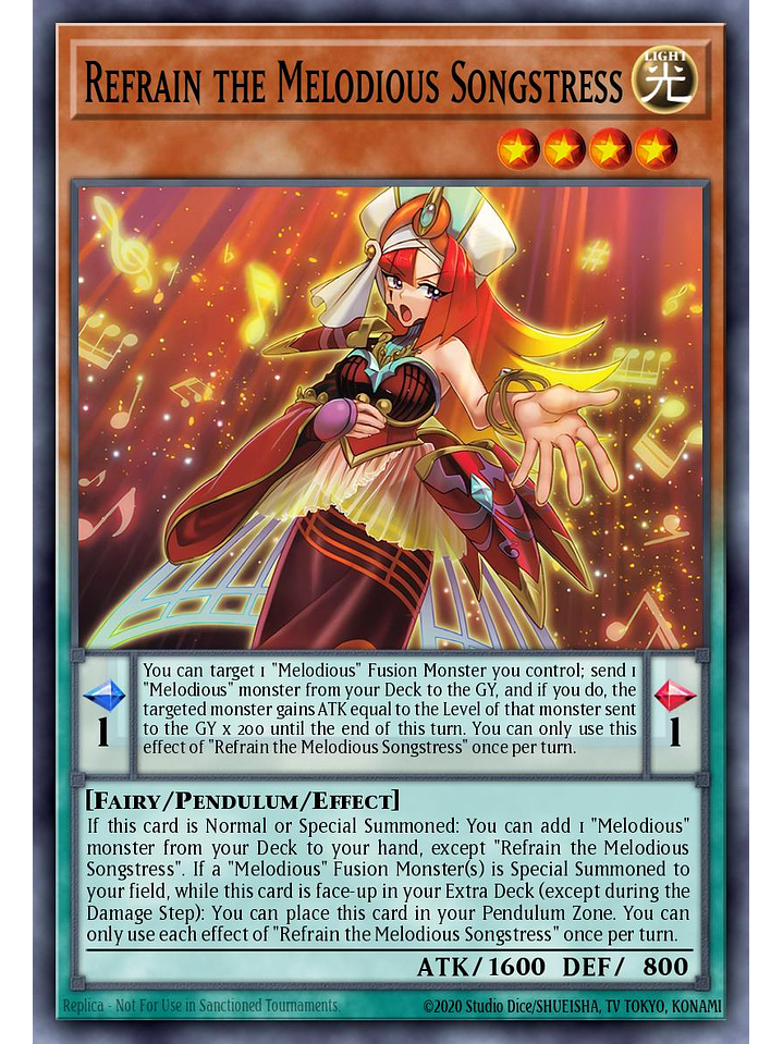 Refrain the Melodious Songstress - LEDE-EN009 - Common 1st Edition 1