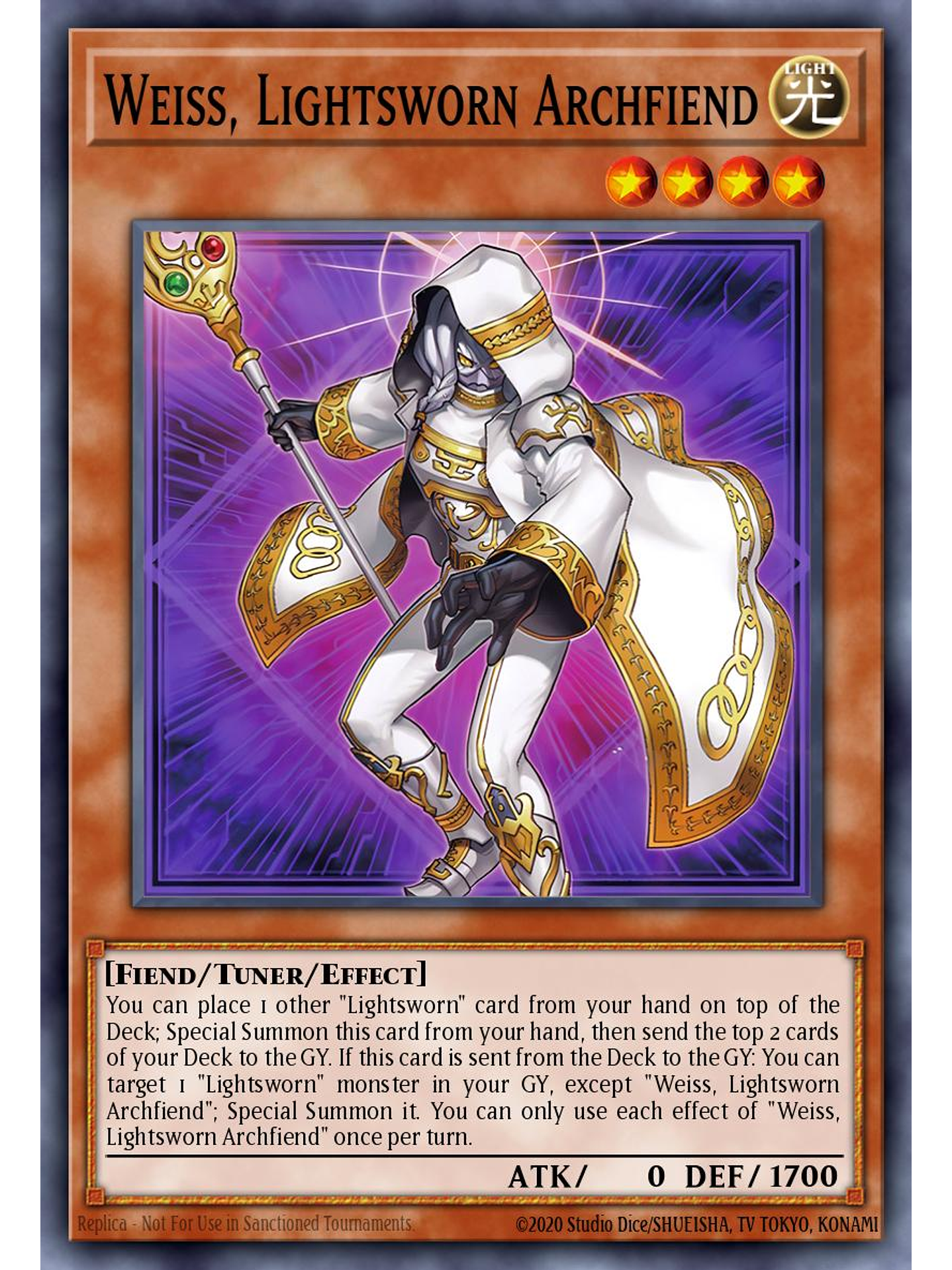 Weiss, Lightsworn Archfiend - LEDE-EN024 - Common 1st Edition 1