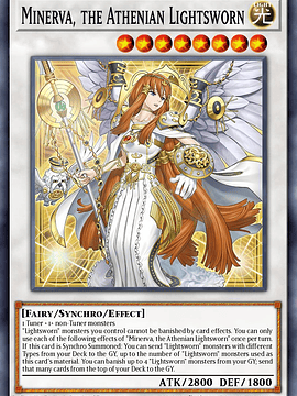 Minerva, the Athenian Lightsworn - LEDE-EN043 - Ultra Rare 1st Edition