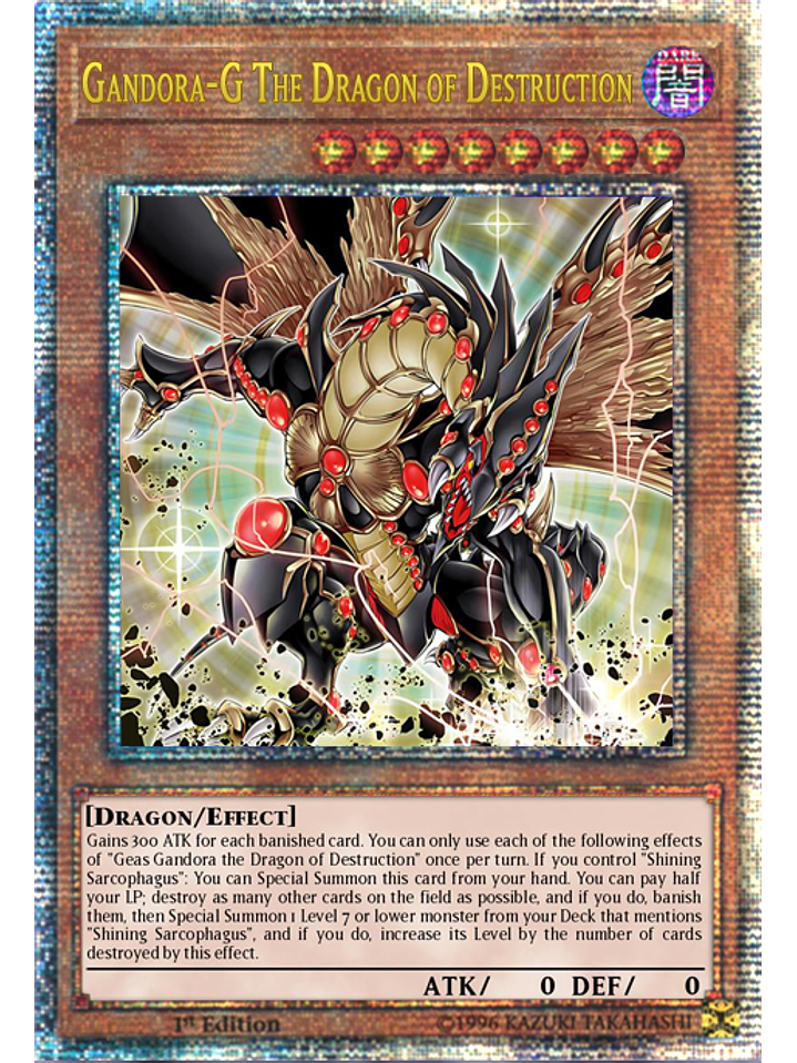 Gandora-G the Dragon of Destruction - LEDE-EN001 - Quarter Century Rare 1st Edition 1