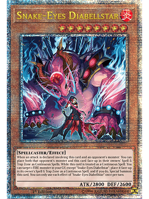 Snake-Eyes Diabellstar - LEDE-EN011 - Quarter Century Rare 1st Edition