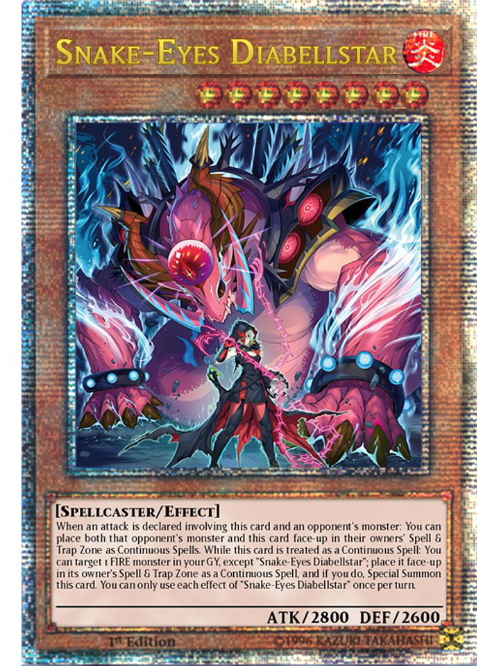 Snake-Eyes Diabellstar - LEDE-EN011 - Quarter Century Rare 1st Edition 1