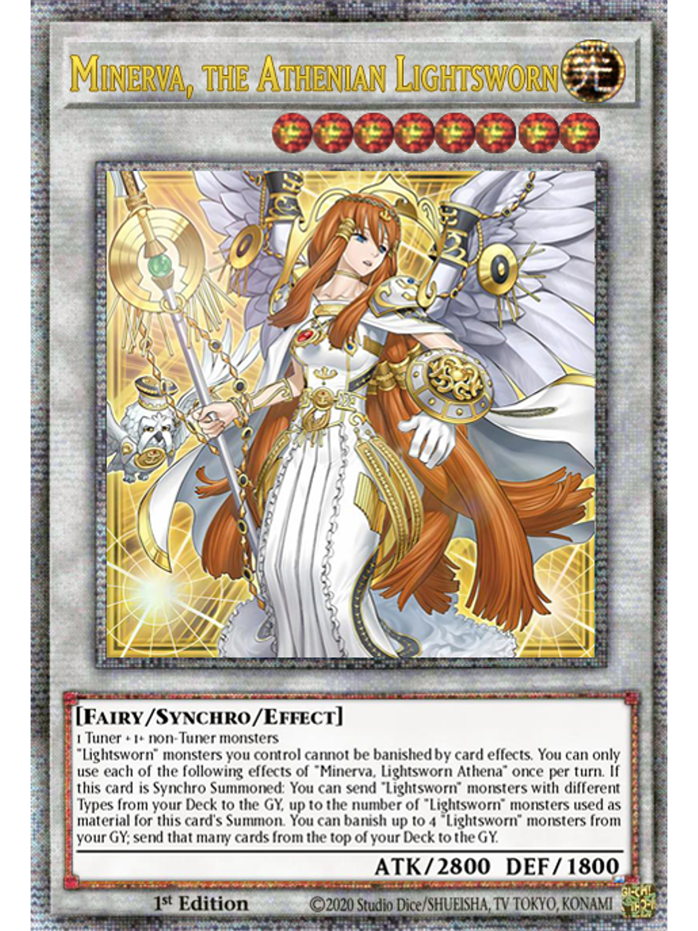 Minerva, the Athenian Lightsworn - LEDE-EN043 - Quarter Century Rare 1st Edition 1