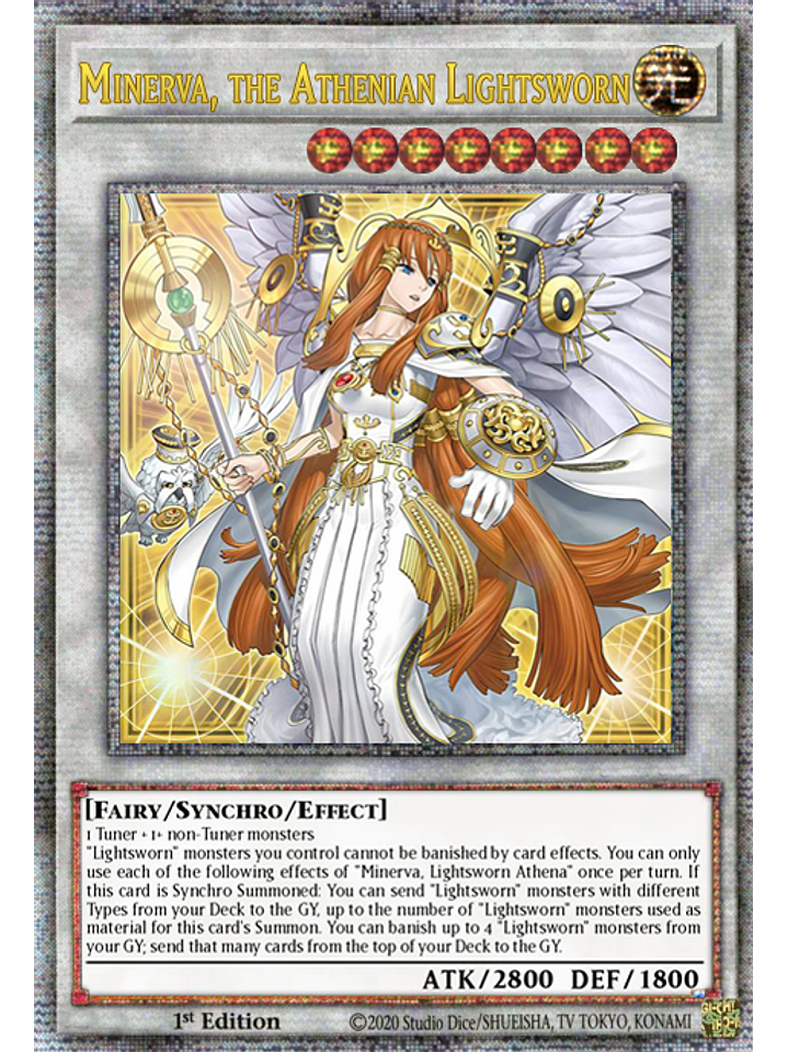 Minerva, the Athenian Lightsworn - LEDE-EN043 - Quarter Century Rare 1st Edition 1