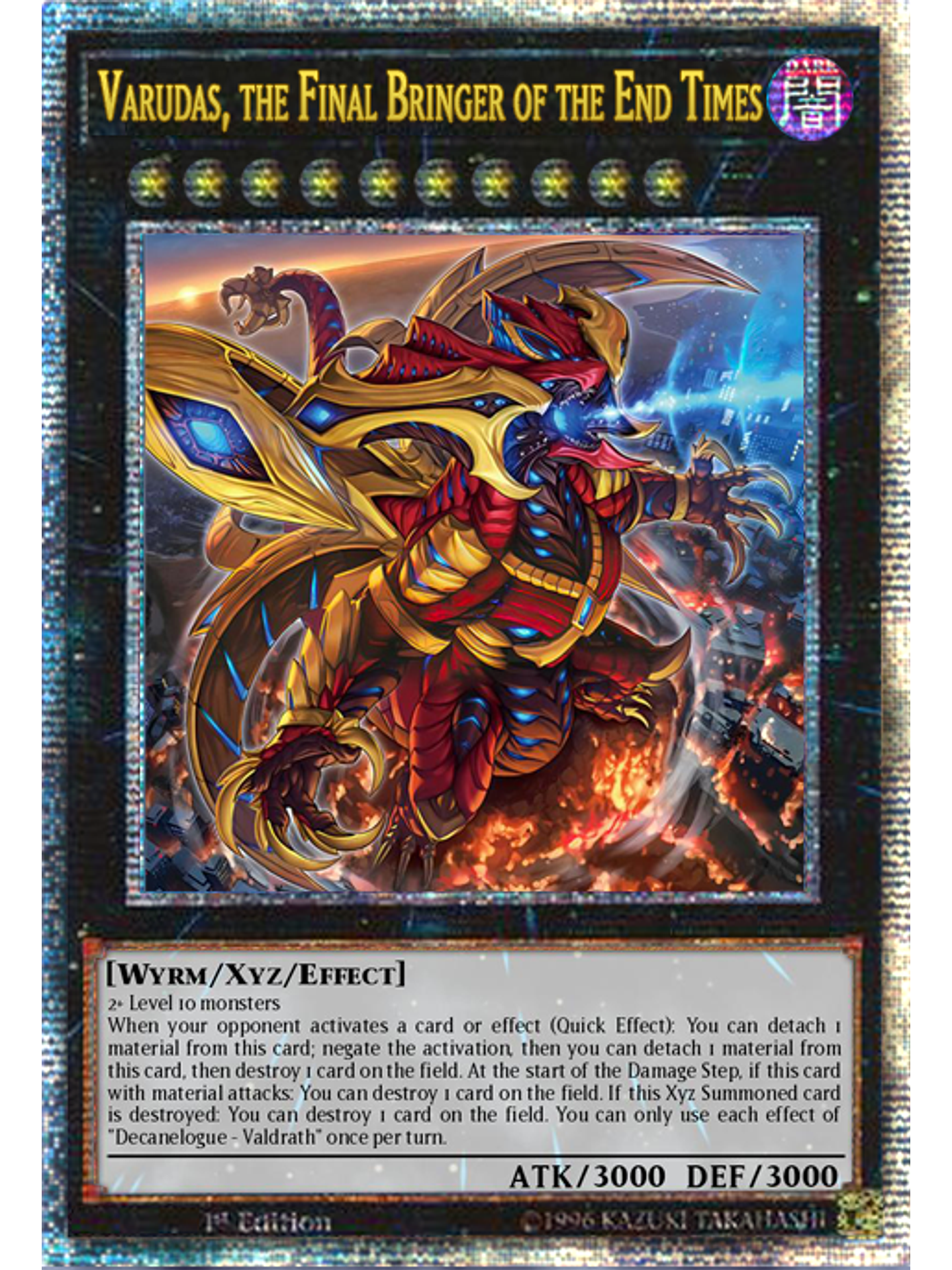 Varudras, the Final Bringer of the End Times - LEDE-EN045 - Quarter Century Rare 1st Edition 1