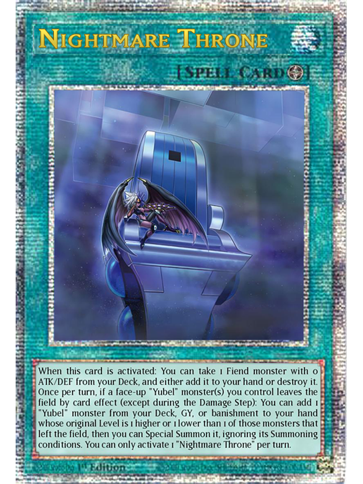 Nightmare Throne - LEDE-EN061 - Quarter Century Rare 1st Edition 1