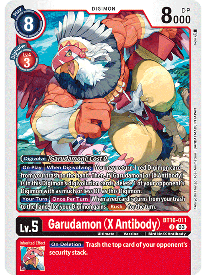 BT16-011 U Garudamon (X Antibody) 1