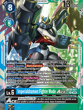 BT16-027 R Imperialdramon: Fighter Mode ACE