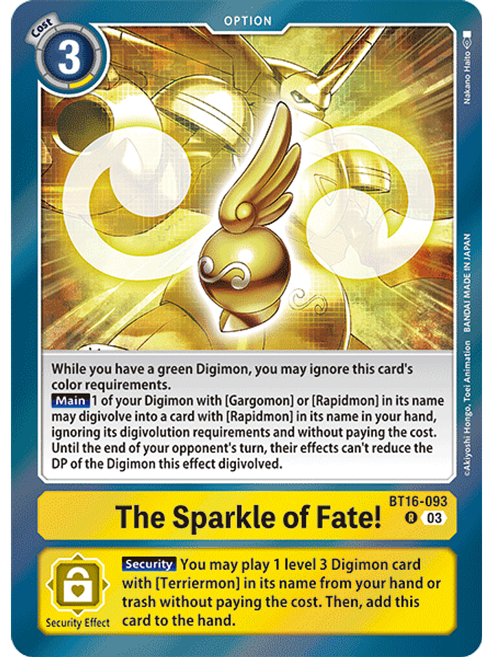 BT16-093 R The Sparkle of Fate! 1