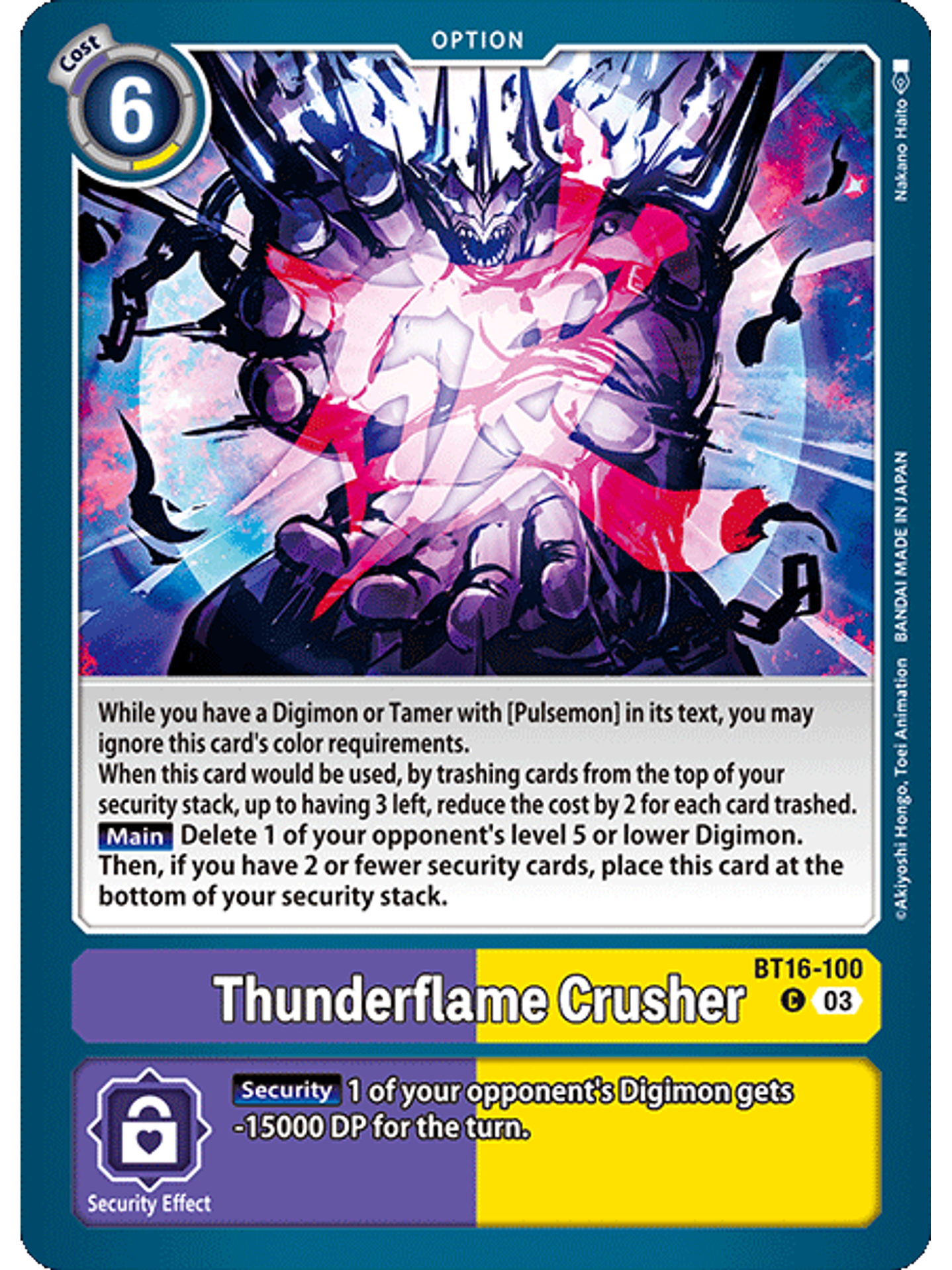 BT16-100 C Thunderflame Crusher 1