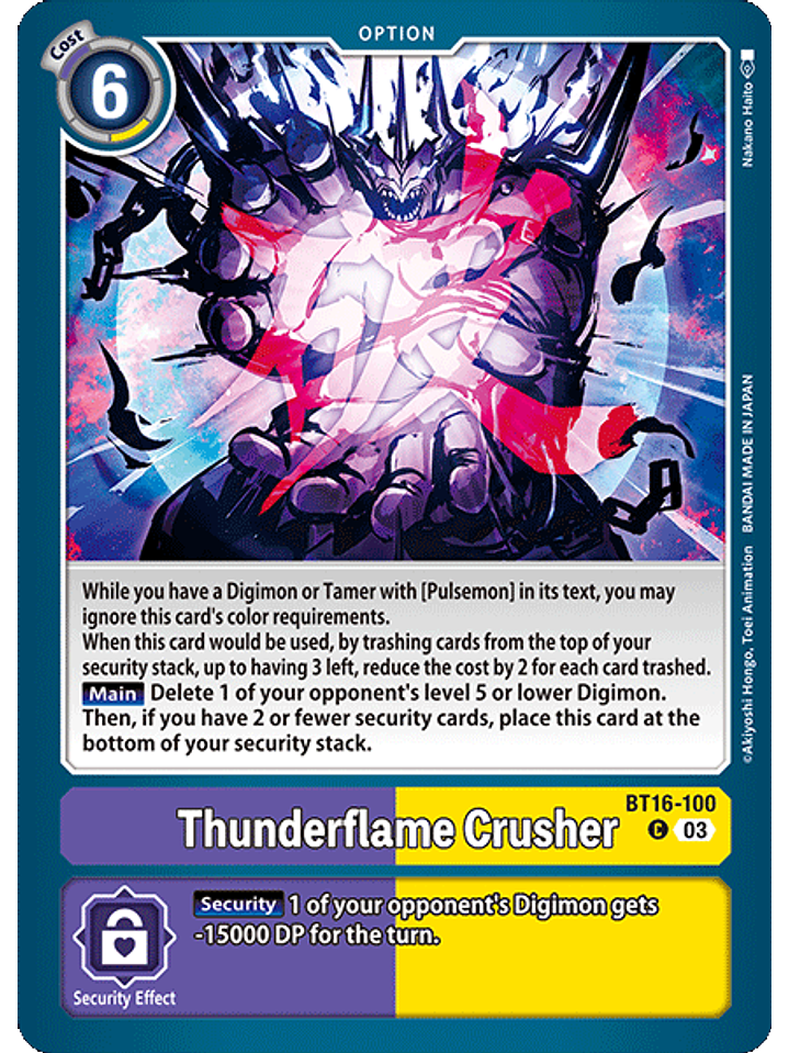 BT16-100 C Thunderflame Crusher 1