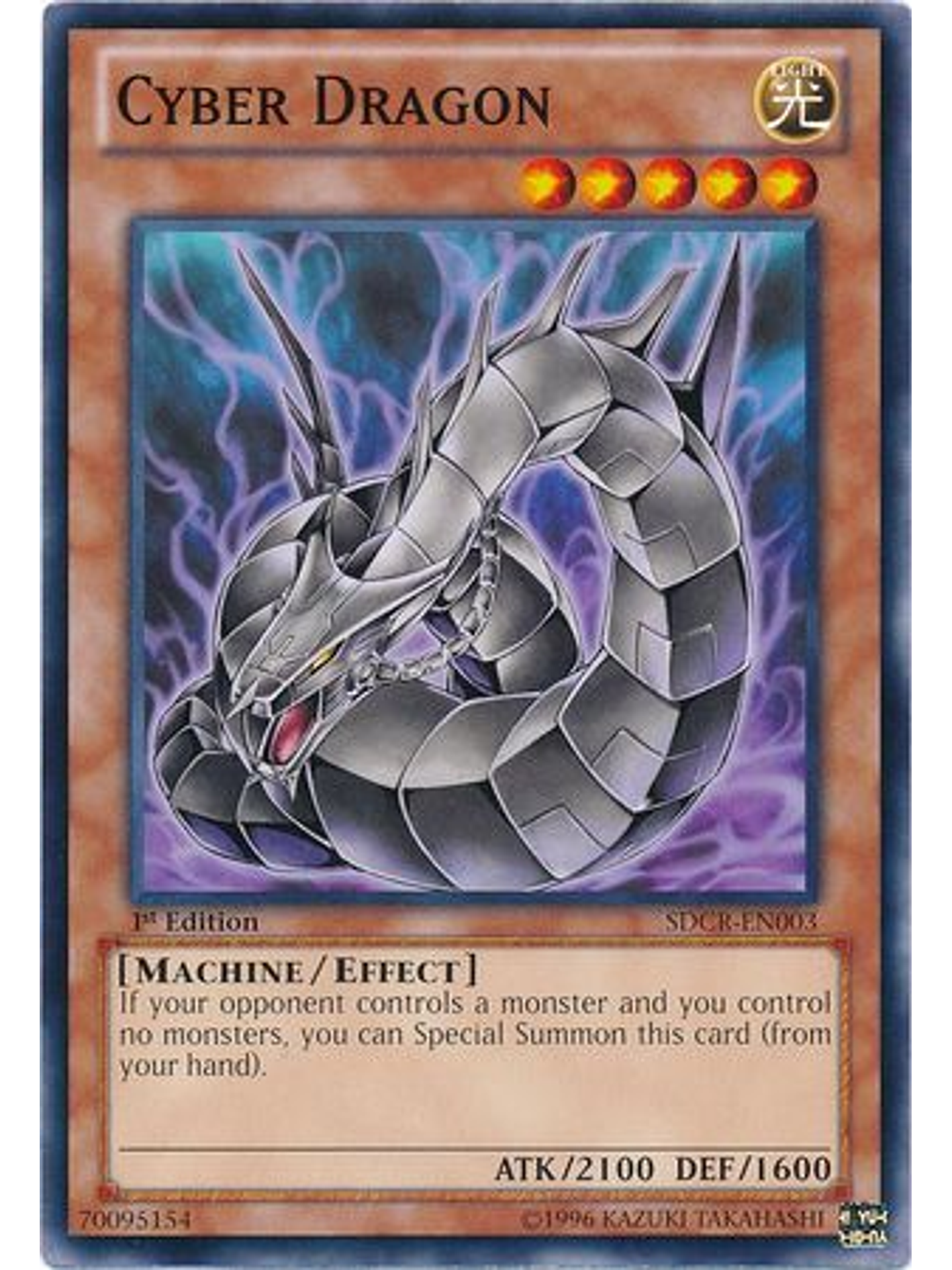 Cyber Dragon (Black) - SDCR-EN003 - Common 1st Edition 1