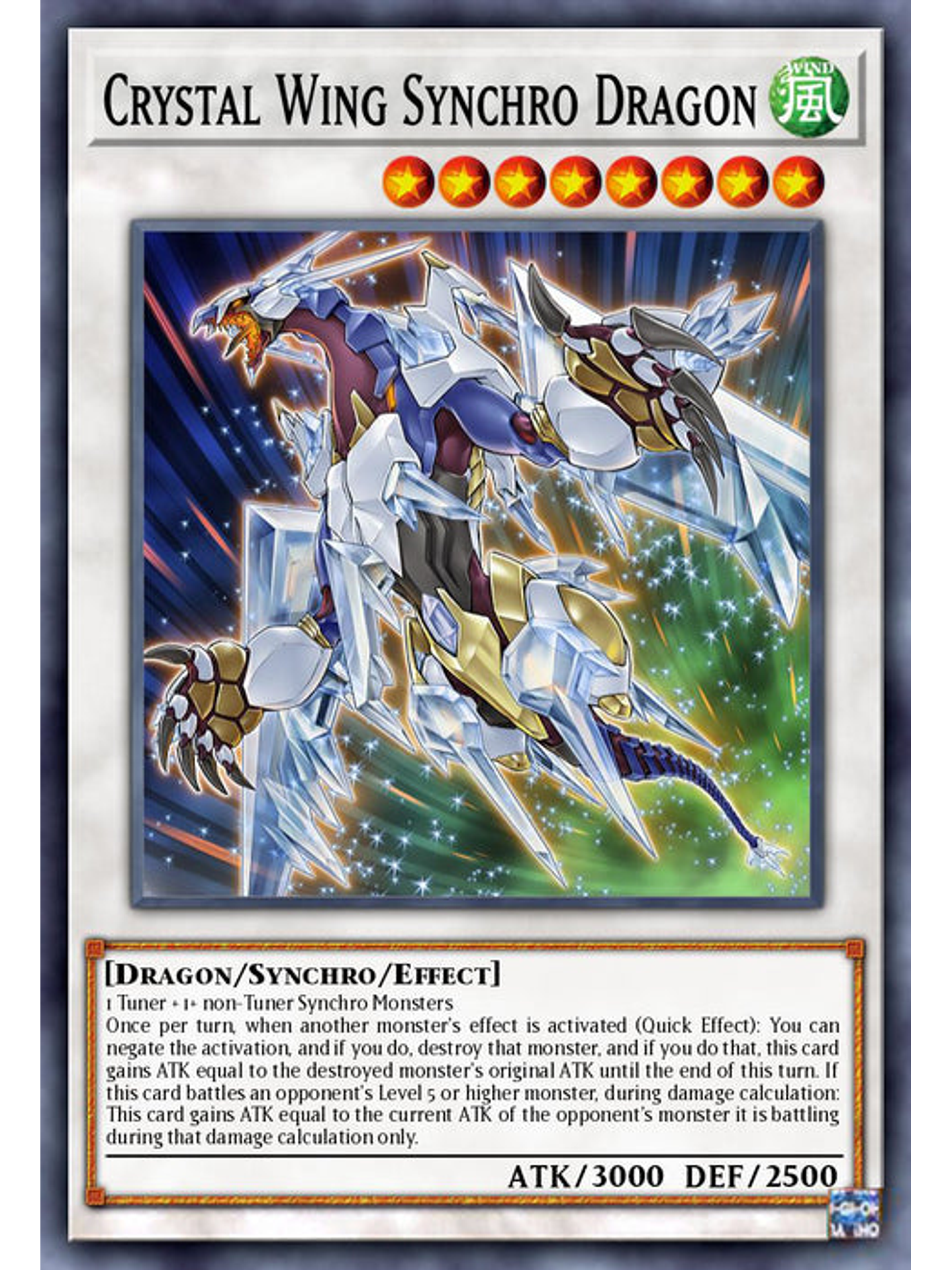 Crystal Wing Synchro Dragon  - RA02-EN029 - Super Rare 1st Edition 1