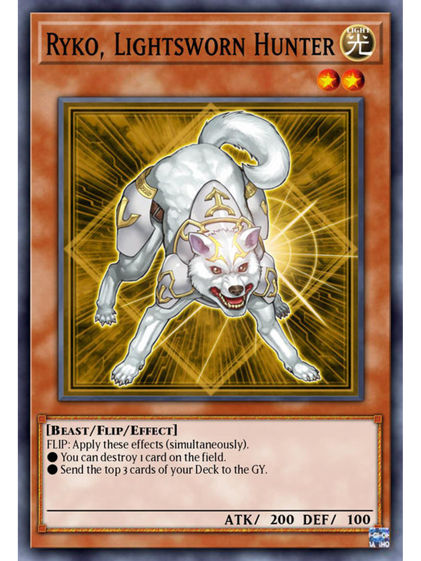 Ryko, Lightsworn Hunter  - RA02-EN003 - Ultra Rare 1st Edition 1