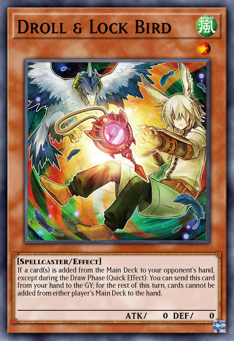 Droll & Lock Bird (alternate art)  - RA02-EN006 - Ultra Rare 1st Edition