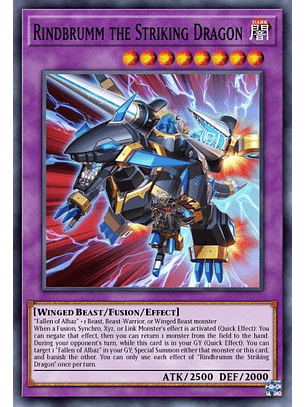 Rindbrumm the Striking Dragon  - RA02-EN025 - Ultra Rare 1st Edition