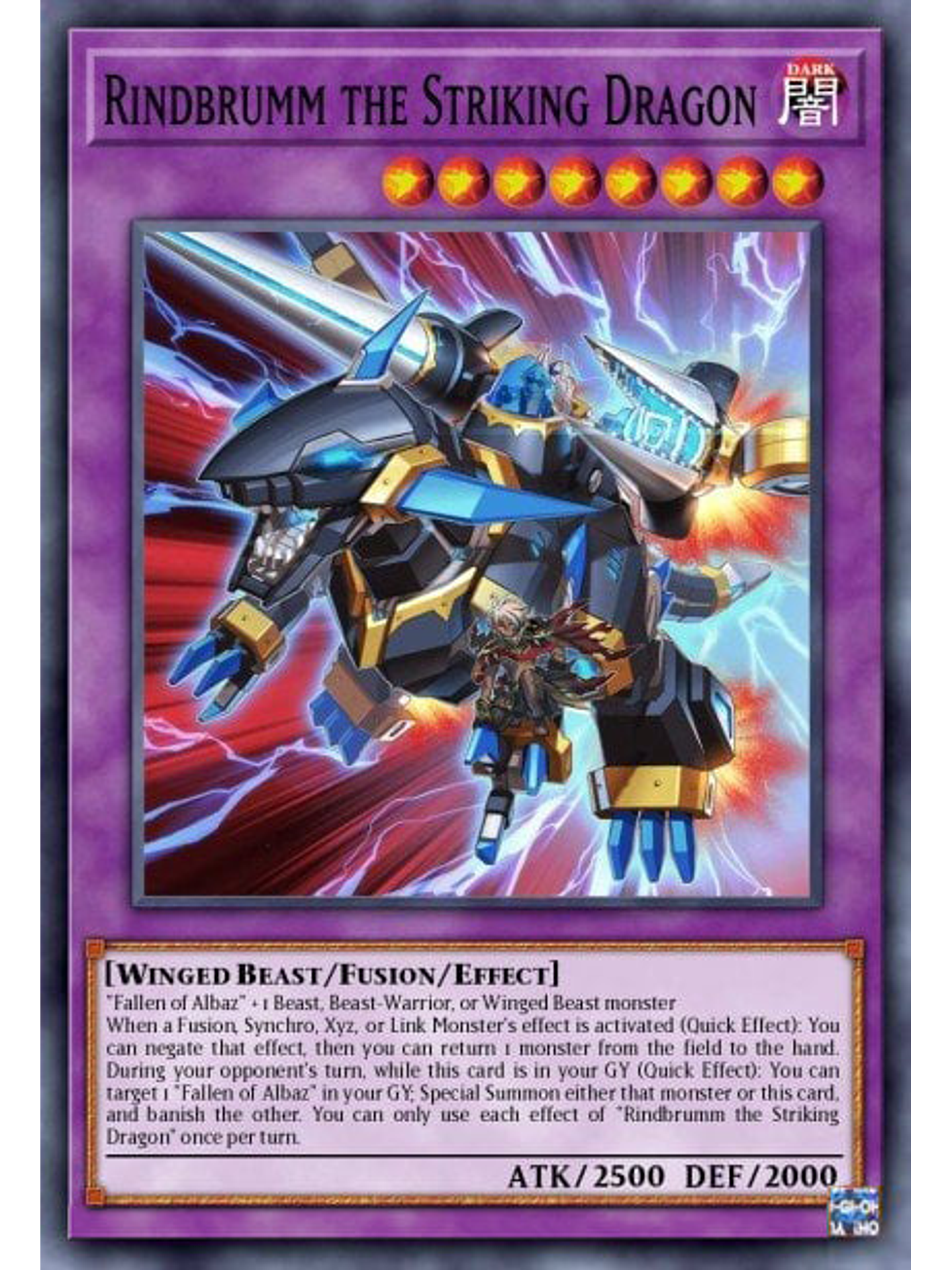 Rindbrumm the Striking Dragon  - RA02-EN025 - Secret Rare 1st Edition 1