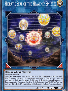 Hieratic Seal of the Heavenly Spheres - RA02-EN039 - Secret Rare 1st Edition