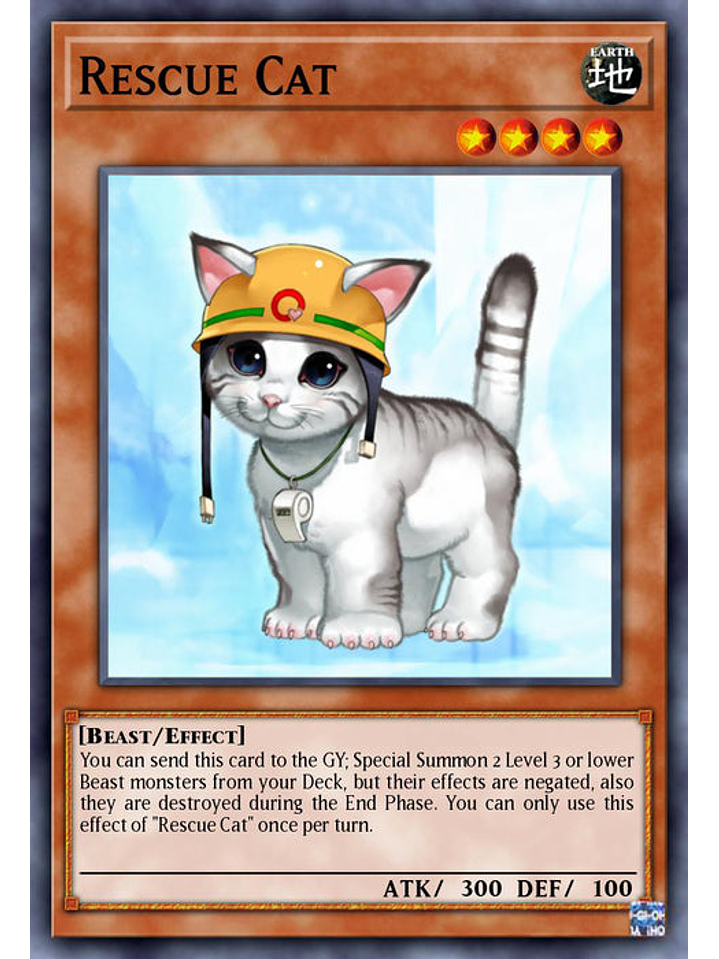 Rescue Cat  - RA02-EN001 - Platinum Secret Rare 1st Edition 1