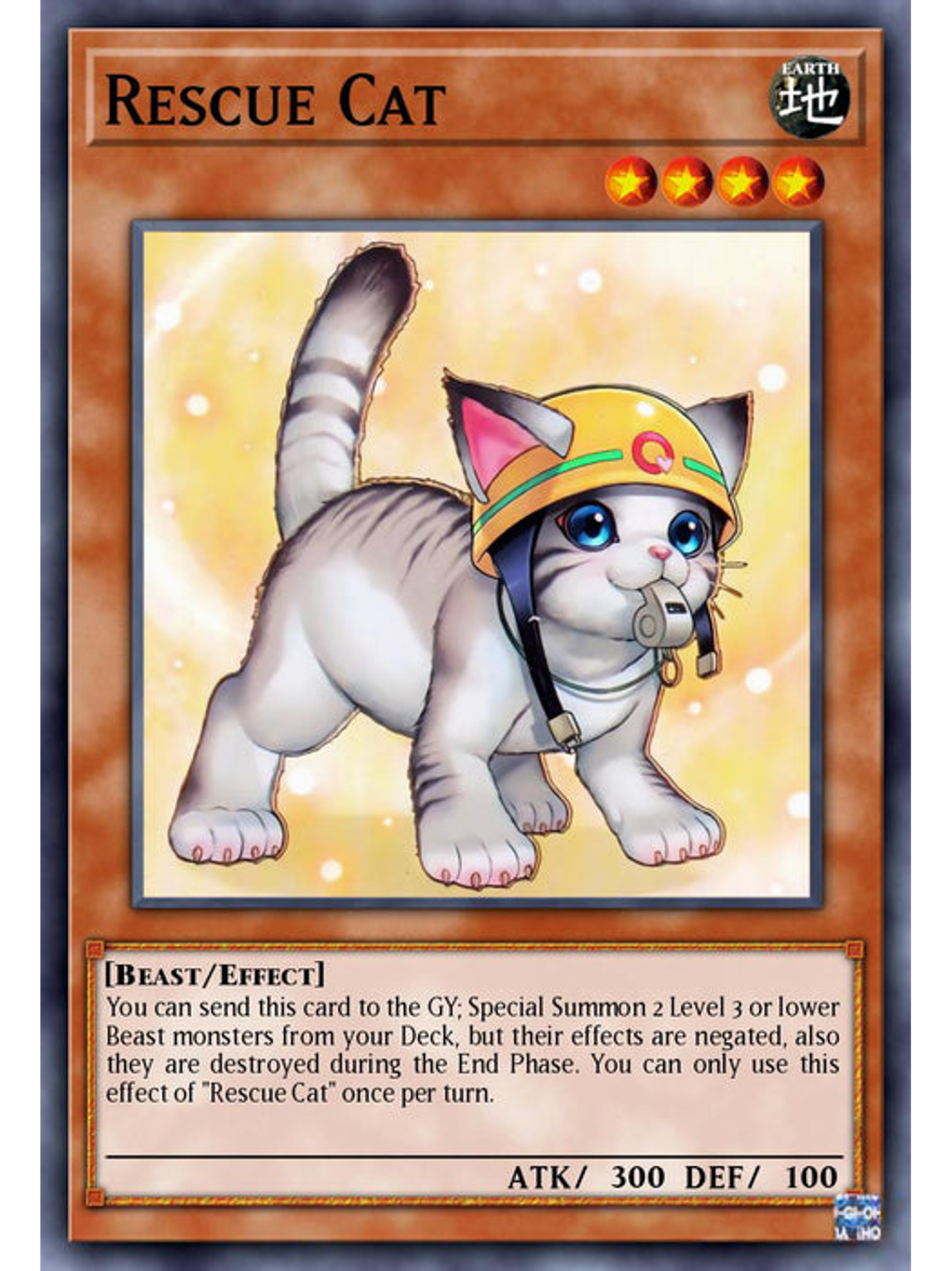 Rescue Cat (alternate art)  - RA02-EN001 - Platinum Secret Rare 1st Edition 1