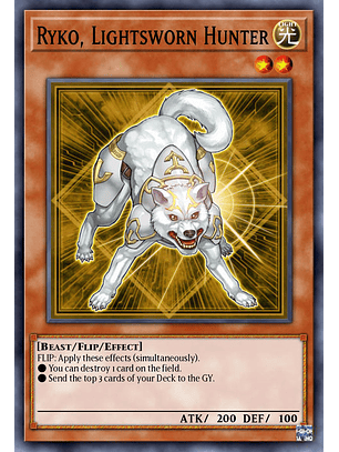 Ryko, Lightsworn Hunter  - RA02-EN003 - Platinum Secret Rare 1st Edition