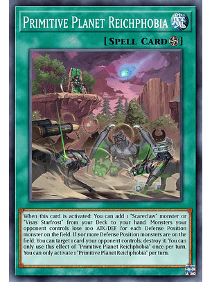 Primitive Planet Reichphobia  - RA02-EN067 - Platinum Secret Rare 1st Edition