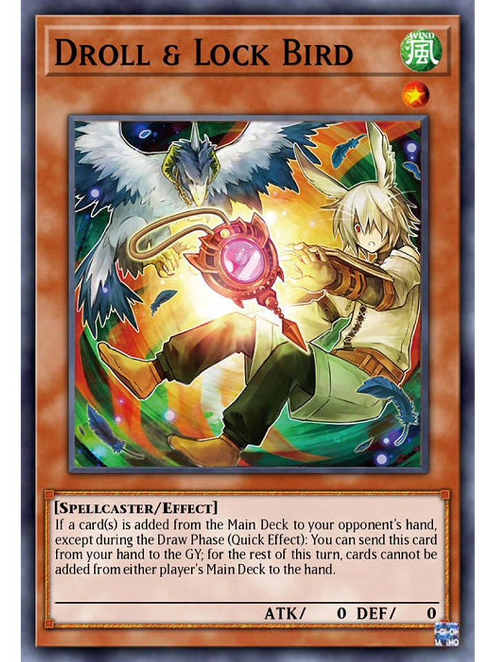 Droll & Lock Bird (alternate art)  - RA02-EN006 - Quarter Century Secret Rare 1st Edition 1