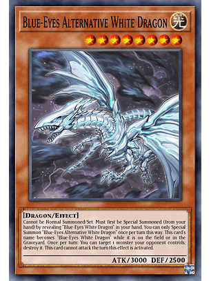 Blue-Eyes Alternative White Dragon  - RA02-EN010 - Quarter Century Secret Rare 1st Edition