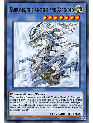 Sauravis, the Ancient and Ascended  - RA02-EN019 - Quarter Century Secret Rare 1st Edition