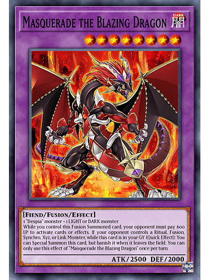Masquerade the Blazing Dragon  - RA02-EN022 - Ultimate Rare 1st Edition