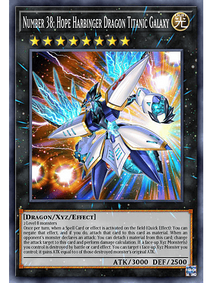 Number 38: Hope Harbinger Dragon Titanic Galaxy  - RA02-EN036 - Ultimate Rare 1st Edition