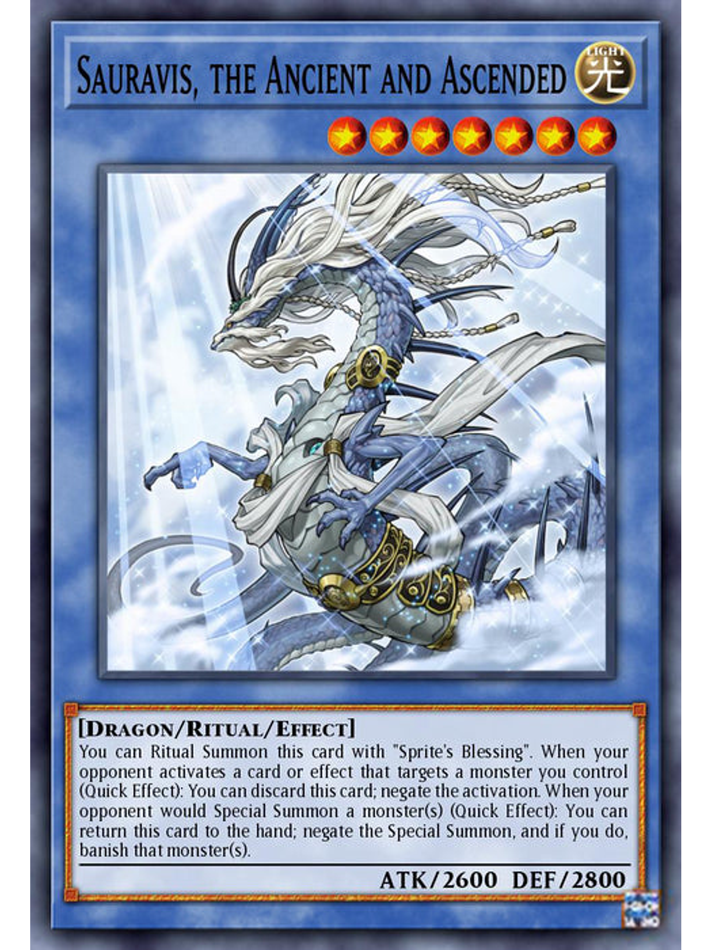 Sauravis, the Ancient and Ascended  - RA02-EN019 - Collector's Rare 1st Edition 1