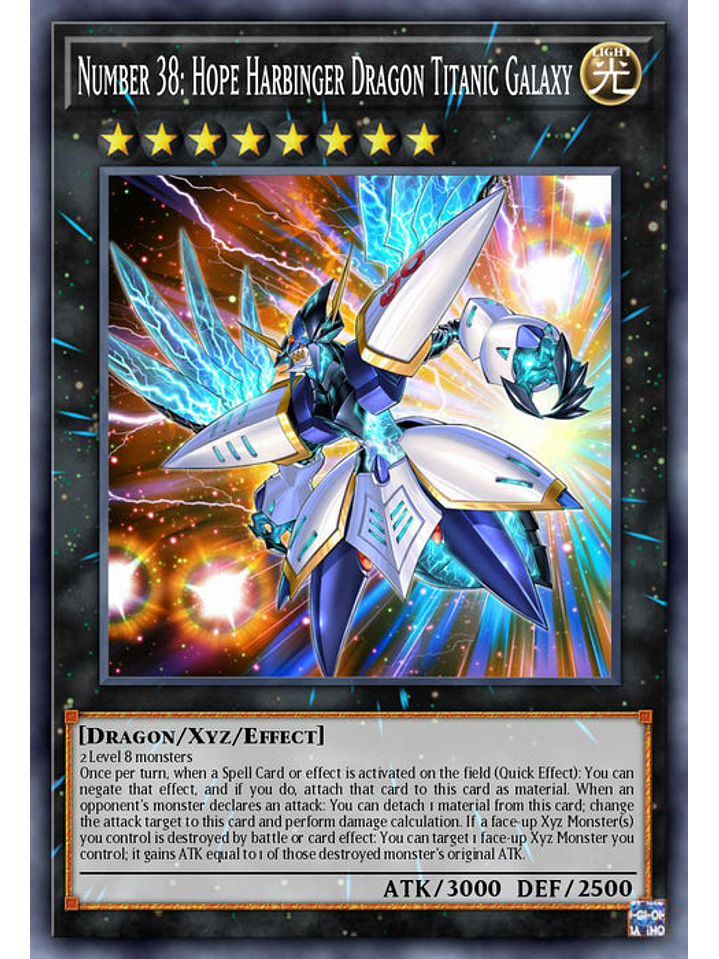 Number 38: Hope Harbinger Dragon Titanic Galaxy  - RA02-EN036 - Collector's Rare 1st Edition 1