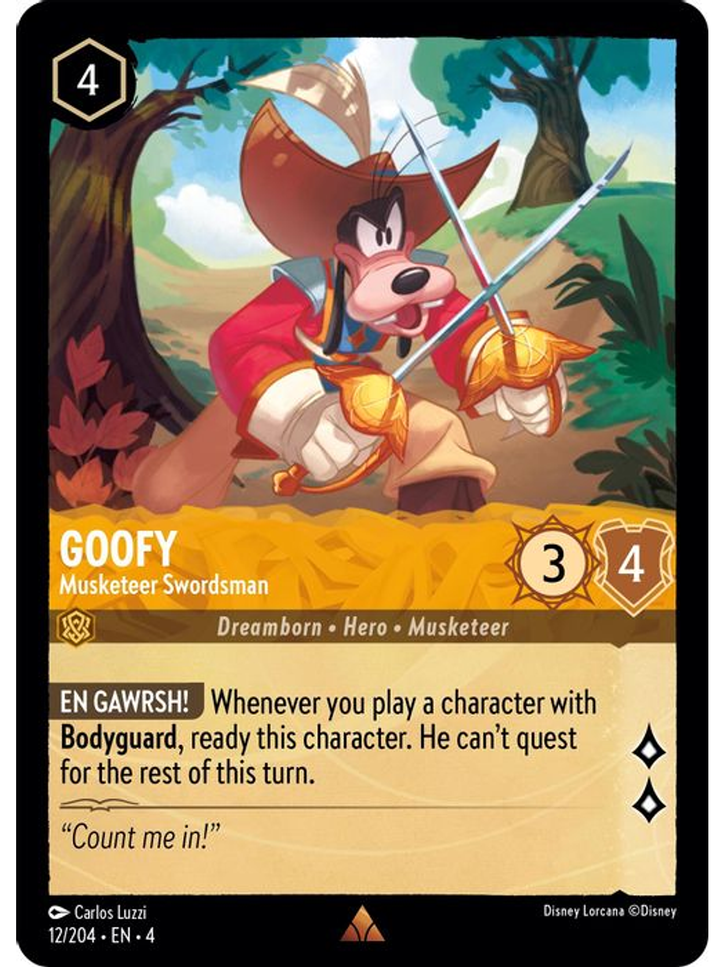 012/204 R Goofy - Musketeer Swordsman 1