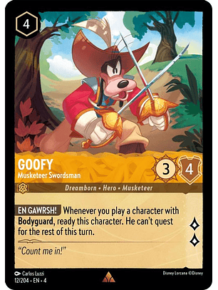 012/204 R Goofy - Musketeer Swordsman