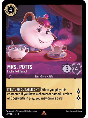 052/204 R Mrs. Potts - Enchanted Teapot