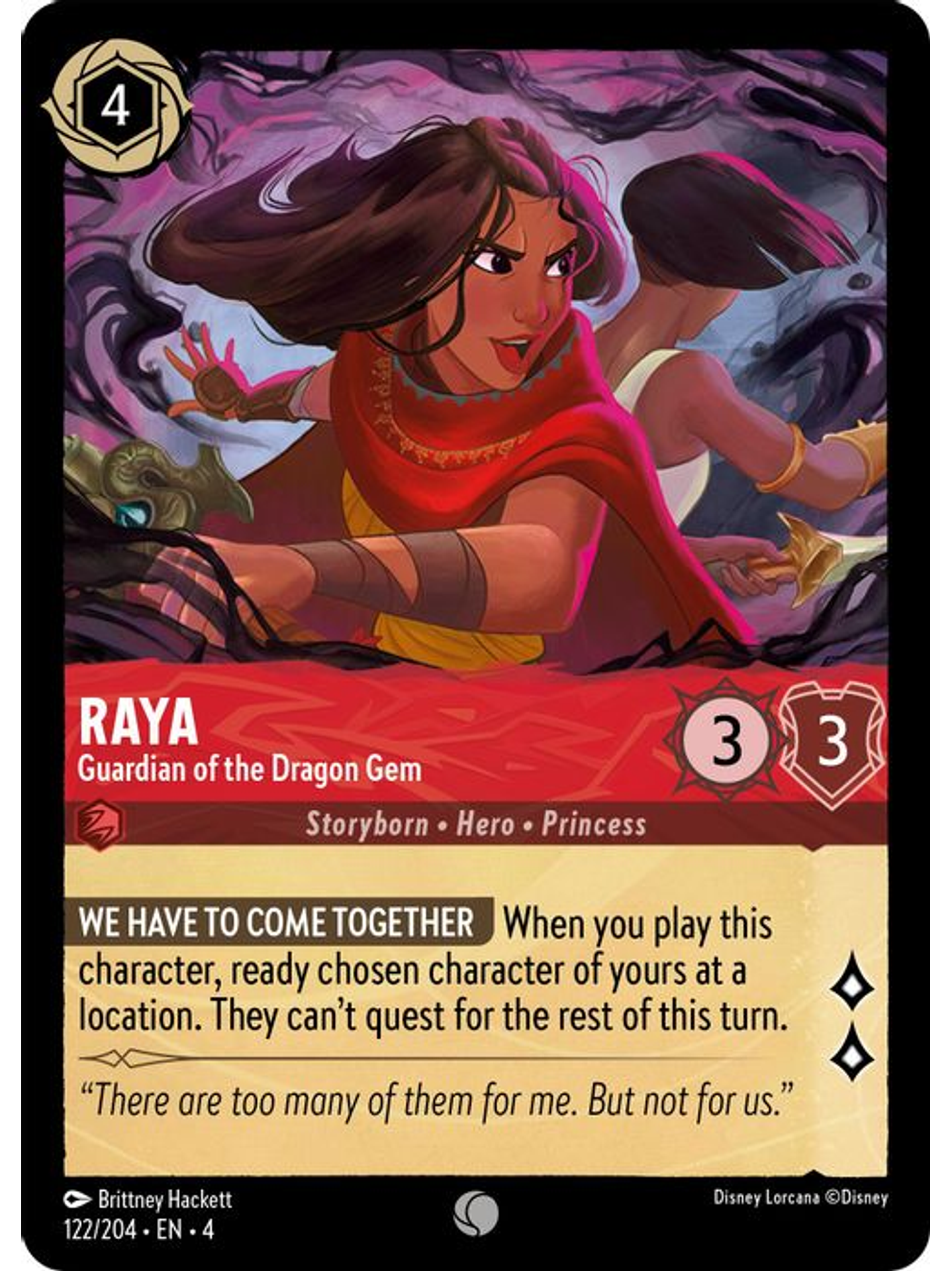 122/204 C Raya - Guardian of the Dragon Gem 1