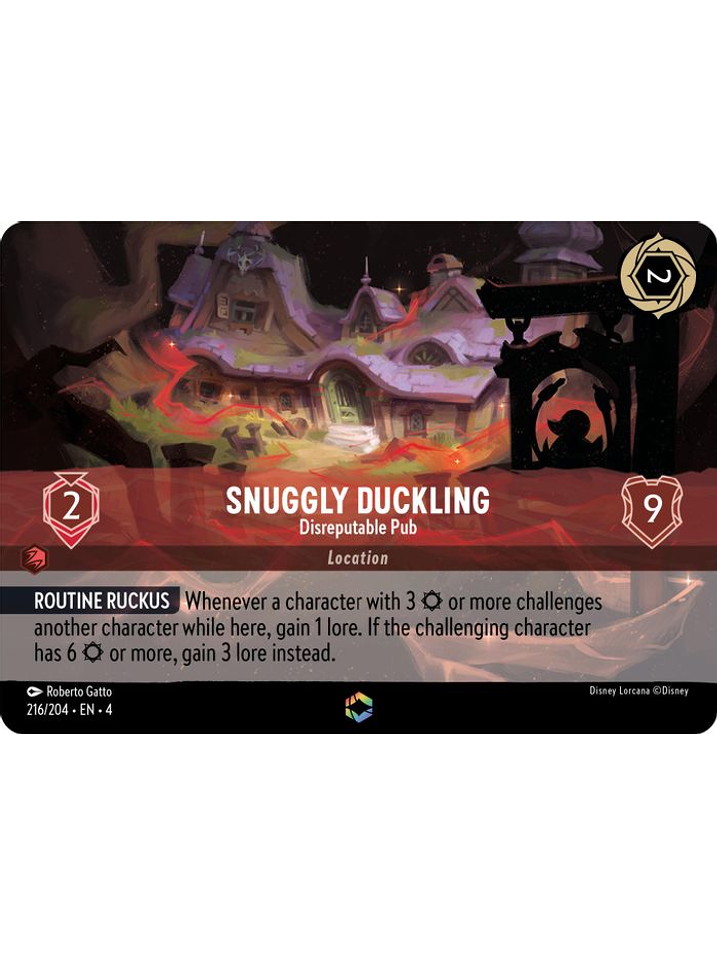 216/204 (Alternate Art) Snuggly Duckling - Disreputable Pub 1