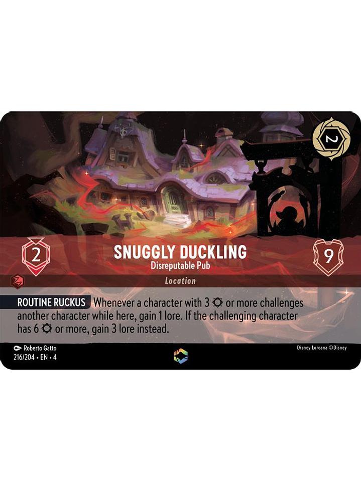 216/204 (Alternate Art) Snuggly Duckling - Disreputable Pub 1