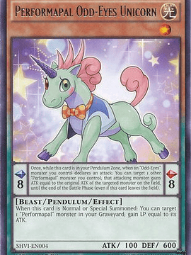 Performapal Odd-Eyes Unicorn - SHVI-EN004 - Rare 1st Edition