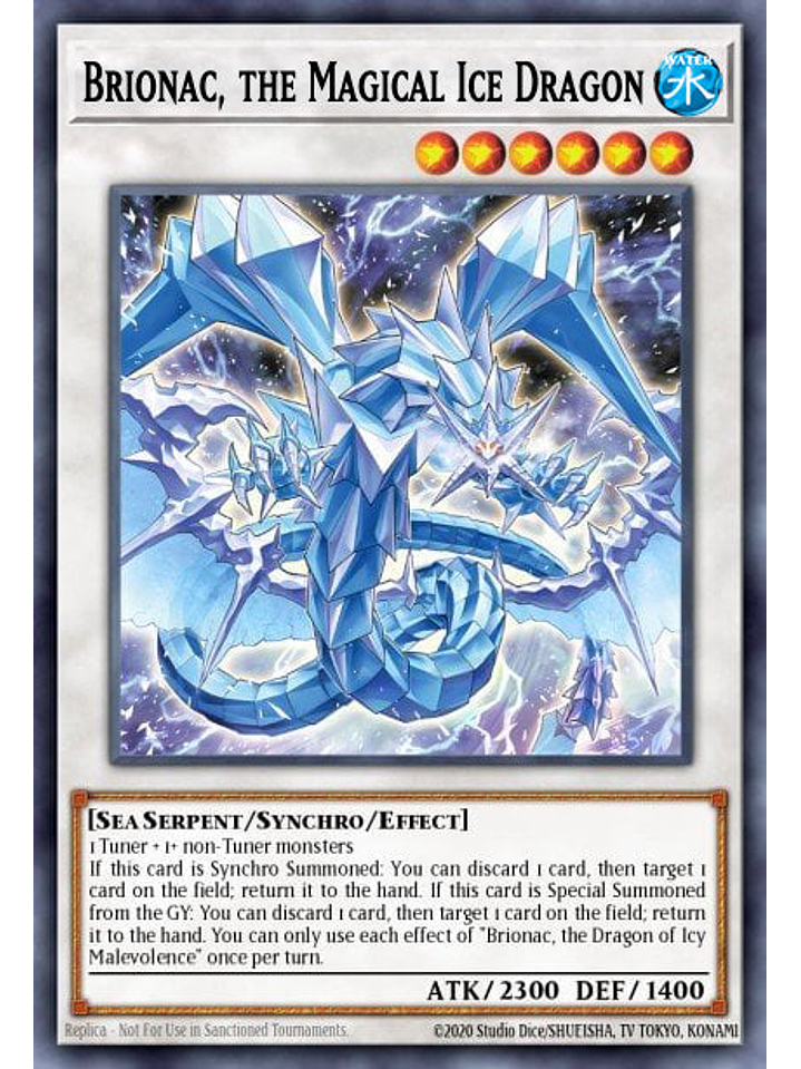 Brionac, the Magical Ice Dragon - BLTR-EN004 - Secret Rare 1st Edition 1