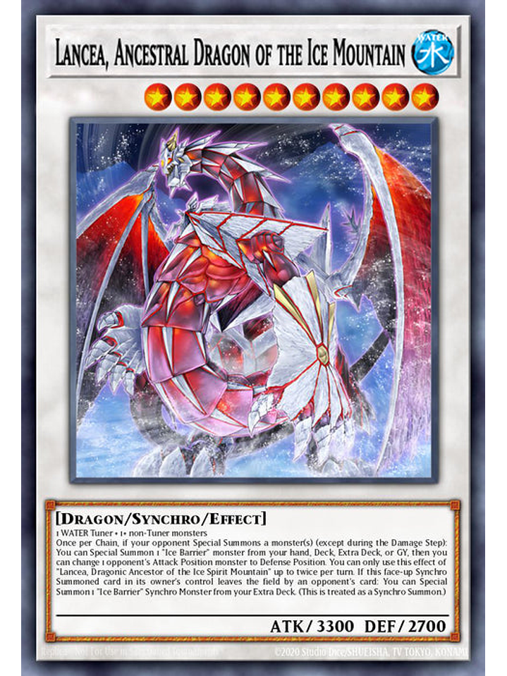Lancea, Ancestral Dragon of the Ice Mountain - BLTR-EN005 - Secret Rare 1st Edition 1