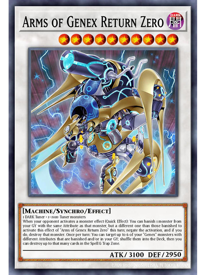 Arms of Genex Return Zero - BLTR-EN009 - Secret Rare 1st Edition 1